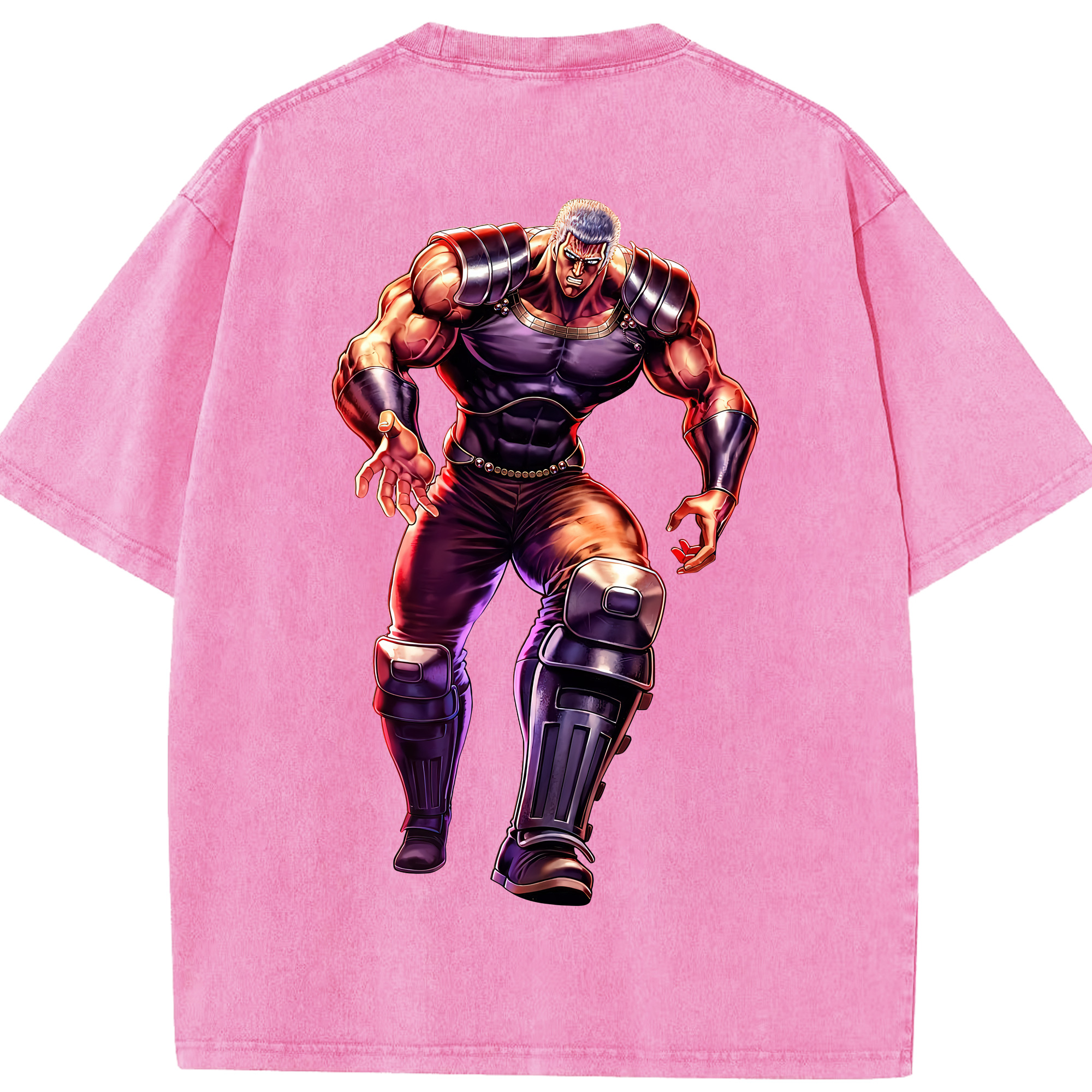 （画像用） 北斗の拳 Fist of the North Star 綿100% ヴィンテージ風 半袖Tシャツ（背面プリント）